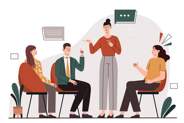 Cartoon Discussion Group Vector Images (over 12,000)