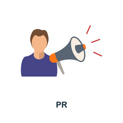 pr icon simple element from branding collection vector image