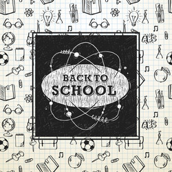 back to school poster sketchy notebook doodles Vector Image