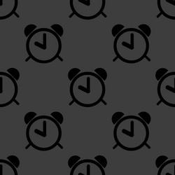 alarm clock web icon flat design seamless pattern vector image