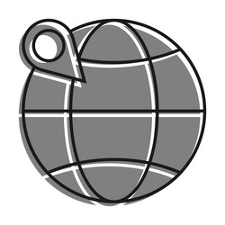globe with checkpoint mark navigation on map vector image