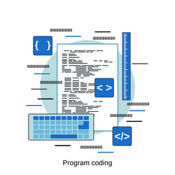 Program coding concept vector
