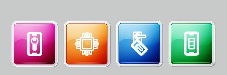 set line smart key processor with cpu digital vector image