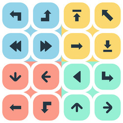 set of 16 simple pointer icons can be found vector image
