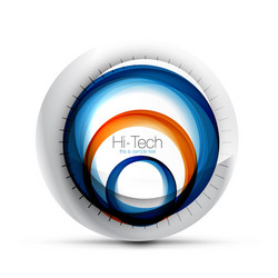 Digital techno sphere web banner button or icon vector