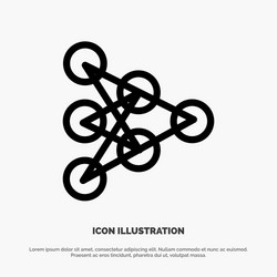 learning deep algorithm data line icon vector image