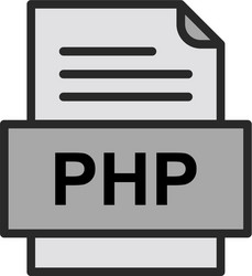 php file document icon vector image
