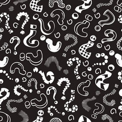 Question Mark Pattern - Random & Simple vector image