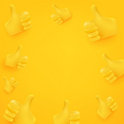 thumbs up social media message background copy vector