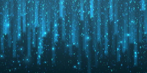 abstract falling digits digital data technology vector image