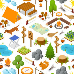 Camping element or part background pattern vector
