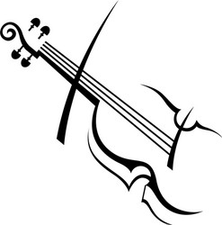 Image of violin vector