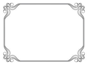 Simple ornamental decorative frame Royalty Free Vector Image