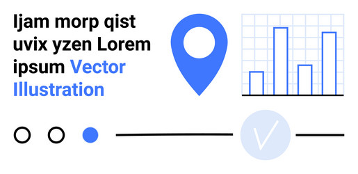 data visualization elements with graph location vector image