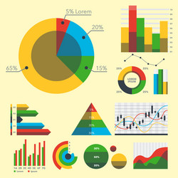 design diagram chart elements vector image
