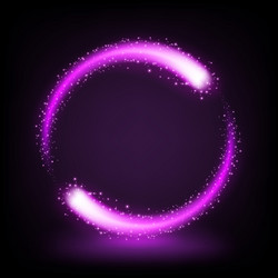 rotating violet light shiny with sparkles vector image