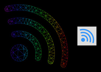 Spectrum gradiented polygonal mesh internet source vector