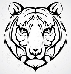 Tiger Head Tattoo Design Vector Image