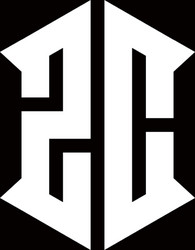 Zc logo monogram with shield shape designs Vector Image