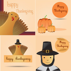 a set four colored backgrounds with different vector image