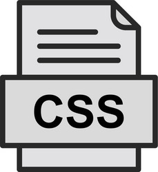 css file document icon vector image