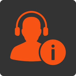 help desk icon from commerce buttons overcolor set vector image