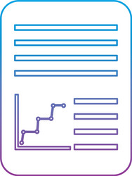 document paper file with graph diagram business vector image