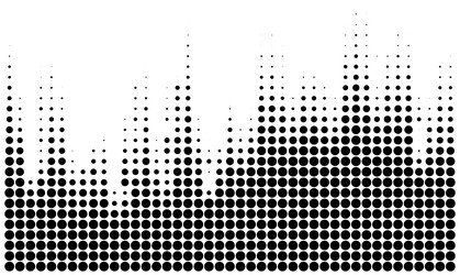 halftone wavy pattern dots texture vector image
