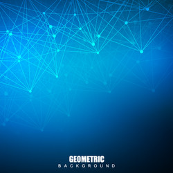 Geometric abstract background with connected line vector
