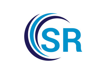 Initial monogram letter s r logo design template Vector Image