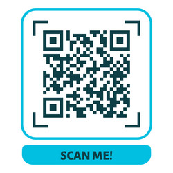 Scan me qr code design for payment text vector