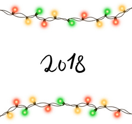 Christmas tree string garland vector