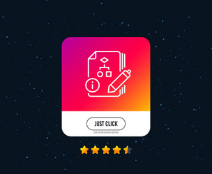documentation with algorithm line icon technical vector image