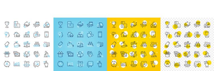 Icons set of fuel price online job vector