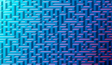 maze pattern abstract background with vibrant vector image