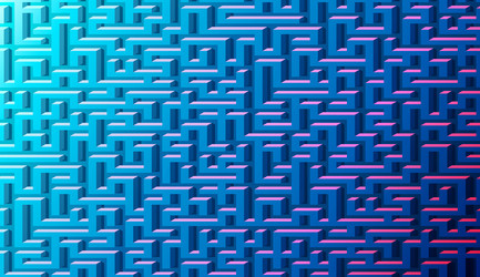 Maze pattern abstract background with vibrant vector