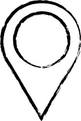 outlined pointer map navigation image sketch vector image