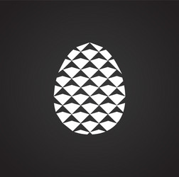 pine cone icon on background for graphic and web vector image