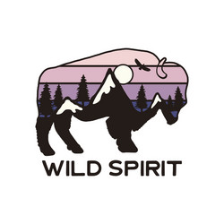 Vintage Mountain Camp Emblem Vector Image