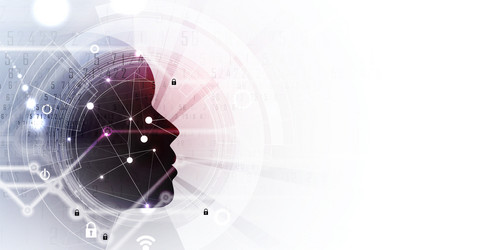 artificial intelligence technology web background vector image