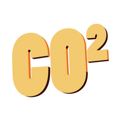 Carbon dioxide co2 icon cartoon style vector