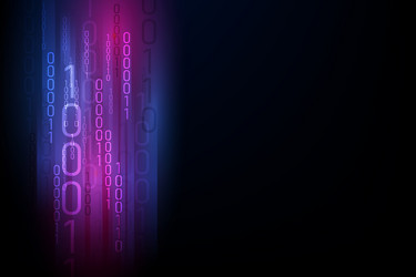Digital Binary Matrix - Tech Background vector image