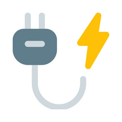 Flash of electricity in a power cable Royalty Free Vector