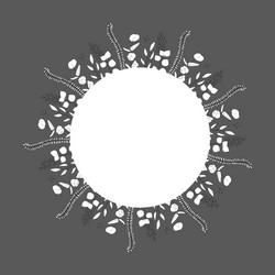 Herbal wreath vector