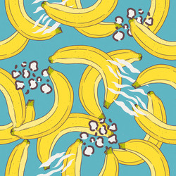 leopard and zebra texture banana seamless pattern vector image