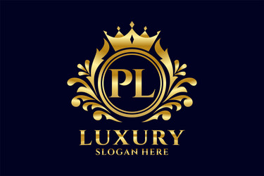 Royal PL Initial Logo Template Vector Image