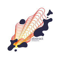 abstract background with dynamic waves vector image