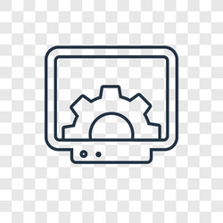 Programming concept linear icon isolated vector