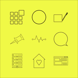 Web linear icon set simple outline icons vector