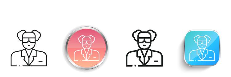 chemist icon thin linear regular and button style vector image